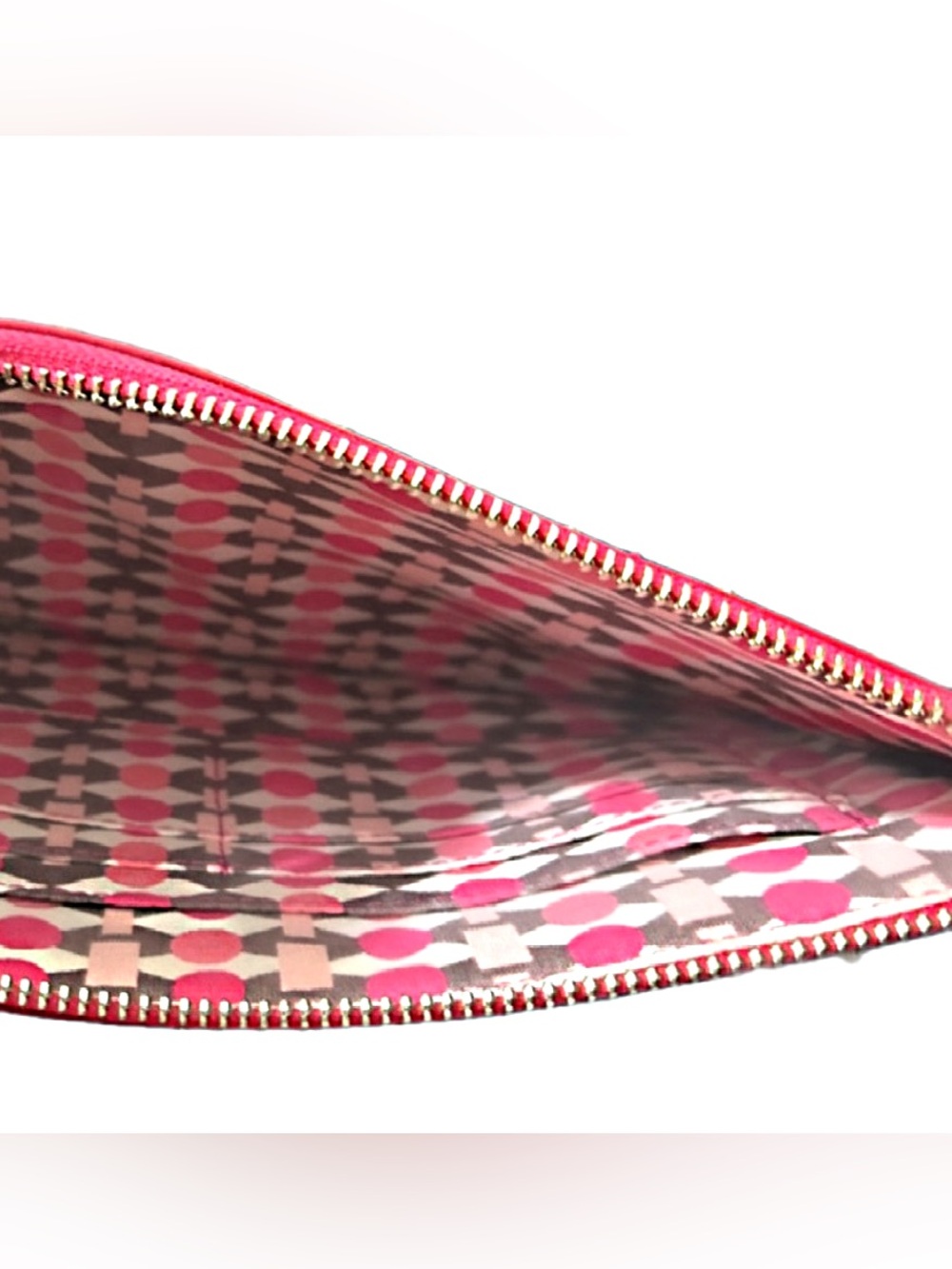 Vera Bradley Vibrant Pink , White and Red Leather Wristlet NWOT - Picture 2 of 9